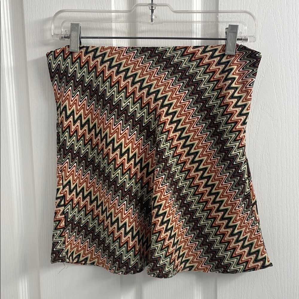 Forever 21 Multicolor Zigzag Patterned Women's Skirt Size M